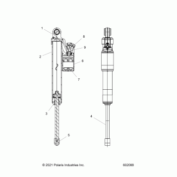 SUSPENSION, SHOCK, REAR TRACK - S23TKP9FS (602088)