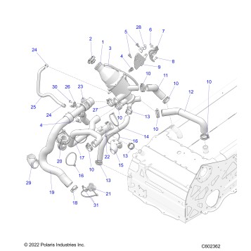 ENGINE, COOLING SYSTEM - S23TGW9BS/TGM9BS (C602362)
