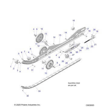 SUSPENSION, RAIL BEAM LH/RH - S26TKL9BS (C603003)