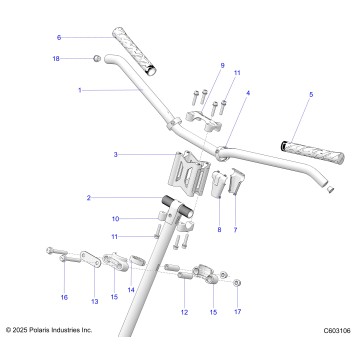 STEERING, UPPER and HANDLEBAR ASM. - S26TKL9BS (C603106)