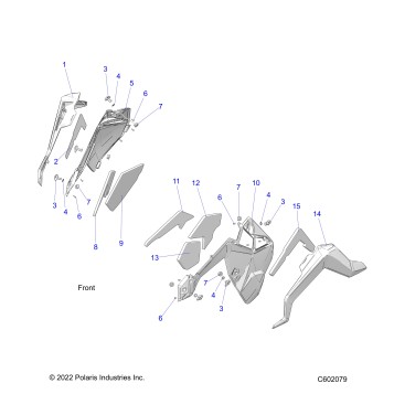 BODY, SIDE PANELS AND TRIM - S23TKP9FS (C602079)