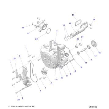 ENGINE, COOLING SYSTEM/WATER PUMP - S23TKP9FS (C602162)