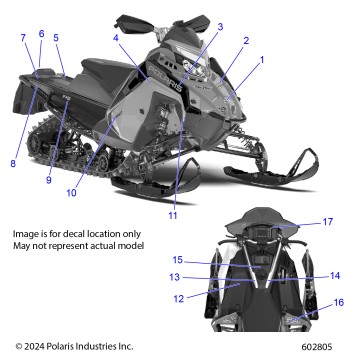 BODY, DECAL, BLACK SIDE PANEL W/GRAY TRIM - S25TLP6RS (602805)