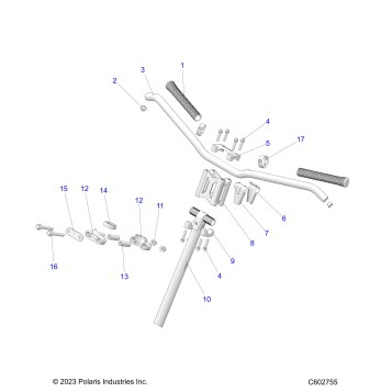 STEERING, UPPER and HANDLEBAR ASM. - S25AJE6RSN/6RSP (C602755)