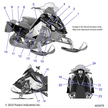 BODY, DECAL, FROST SILVER SIDE PANEL W/BLACK ACCENT - S26TDZ8RS (603079)