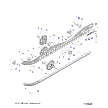 SUSPENSION, RAIL BEAM LH/RH - S26TDB9FSL/9FSM (C603008)