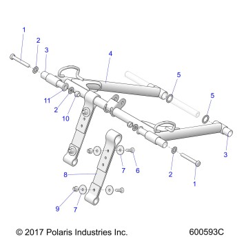 SUSPENSION, TORQUE ARM, FRONT - S25AJE6RSN/6RSP (600593C)