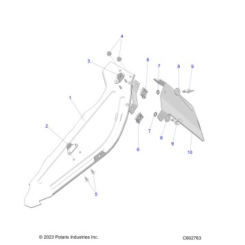 CHASSIS, CLUTCH GUARD ASM. AND SHIELD - S25TLP6RS (C602763)