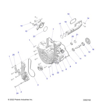 ENGINE, COOLING SYSTEM/WATER PUMP - S23TDP9FS (C602162)