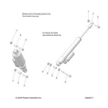 SUSPENSION, REAR SHOCKS MOUNTING - S25AJ6RSLN/6RSP (C602917)