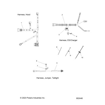 ELECTRICAL, HARNESS, HOOD, E.S. START, TAILLIGHT - S25CED5TSL/TSU (602446)