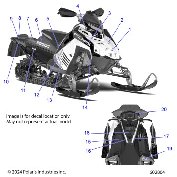 BODY, DECAL, GHOST WHITE SIDE PANEL W/WHITE, BLK ACCENT - S25TLC8RS (602636)