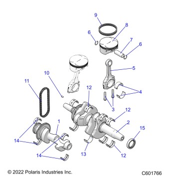 ENGINE, BALANCE SHAFT, CRANKSHAFT/PISTON - S23TKP9FS (C601766)
