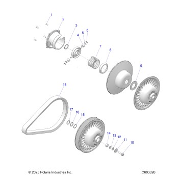 DRIVE TRAIN, CLUTCH, SECONDARY - S26TDZ8MS (C603026)