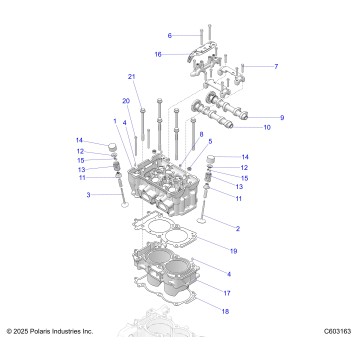 ENGINE, CYLINDER/CYLINDER HEAD ASM. - S26TLF9FSL (C603163)