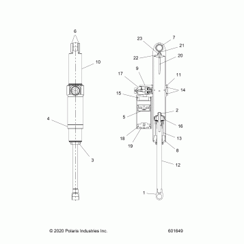 SUSPENSION, SHOCK, REAR TRACK - S23TKV8RS (601649)