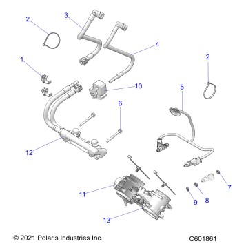 FUEL SYSTEM, RAIL, LINES and THROTTLE BODY - S22TDL6KSA (C601861)