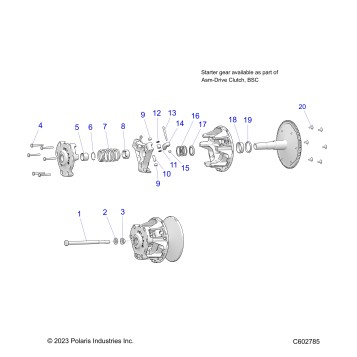 DRIVE TRAIN, CLUTCH, PRIMARY - S25TLP6RS (C602785)