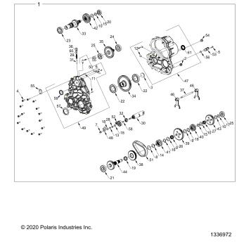 DRIVE TRAIN, GEARCASE ASM. - S25AJE6RSN/6RSP (1336972)