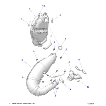 ENGINE, EXHAUST - S25TLP6RS (C601665)