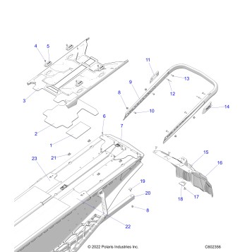 BODY, BUMPER, REAR, CLOSEOFF, TUNNEL COVER - S23TDH9FS (C602356)