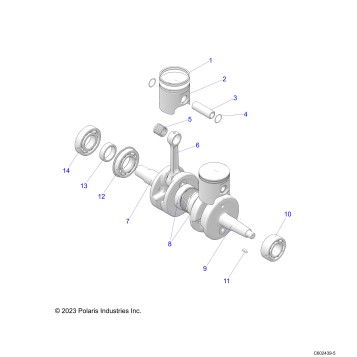 ENGINE, PISTON and CRANKSHAFT - S25CED5TSL/TSU (C602439-5)