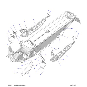 CHASSIS, CLUTCH GUARD, FOOTRESTS, and RUNNINGBOARDS - S23TDH6RS (C602265)