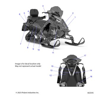 BODY, DECAL, BLACK SIDE PANEL W/GRAY ACCENT - S24TDE6RS (602153)