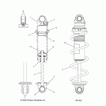 SUSPENSION, SHOCK, FRONT TRACK, MONOTUBE - S24TFK6RS (601541)