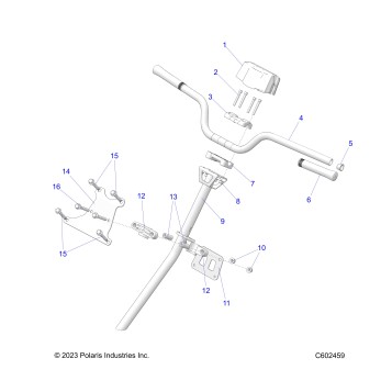 STEERING, H-BAR, STEERING POST, GRIPS - S25CED5TSL/TSU (C602459)