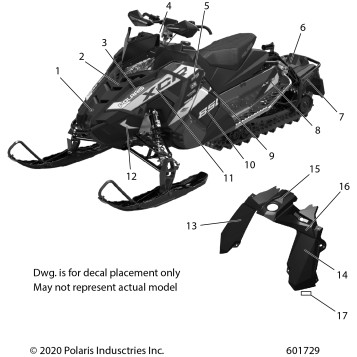 BODY, DECAL, INDY RED SIDE PANEL MODEL - S21DDL6PS (601331)
