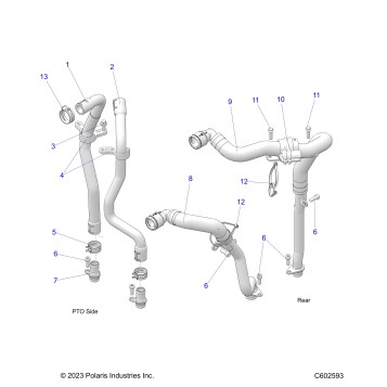 ENGINE, OIL COOLING HOSES - S26TLF9FSL (C602593)
