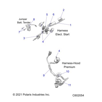 ELECTRICAL, WIRE HARNESS, HOOD, ELEC. START - S23TFM8MS (C602054)