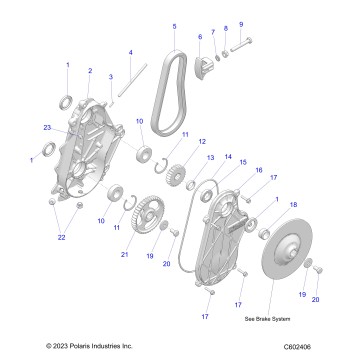 DRIVE TRAIN, CHAINCASE - S25CED5TSL/TSU (C602406)