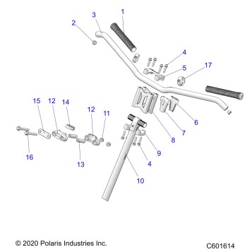 STEERING, UPPER and HANDLEBAR ASM. - S23TKV8RS (C601614)
