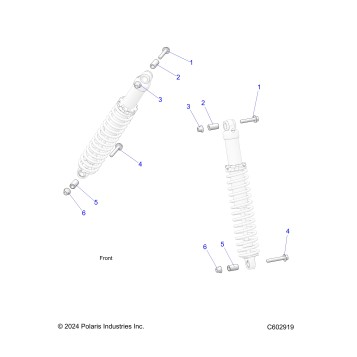 SUSPENSION, IFS SHOCKS MNTG. - S25AJE6RSN/6RSP (C602919)