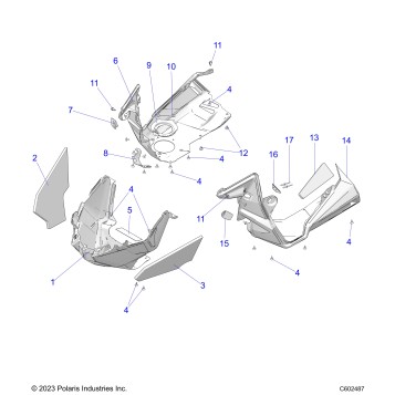 BODY, NOSEPAN ASM./FENDERS - S25TLP6RS (C602487)