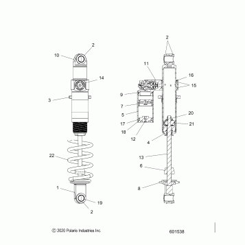 SUSPENSION, SHOCK, REAR TRACK - S26TGG8MS (601538)