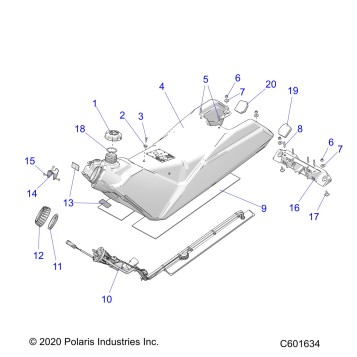 FUEL SYSTEM, FUEL TANK ASM. - S21TLC6RS/6RE ALL OPTIONS (C601634)