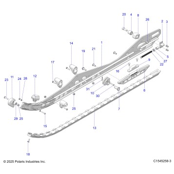 SUSPENSION, RAIL BEAM LH/RH - S26TDV8MS (C1545258-3)