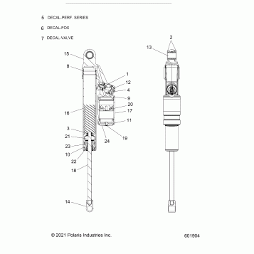 SUSPENSION, SHOCK, REAR TRACK - S25TLP6RS (C601904)