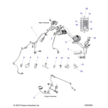 ELECTRICAL, WIRE HARNESS,CHASSIS/FUSE BLOCK, ENGINE - S26TLF9FSL (C602560)