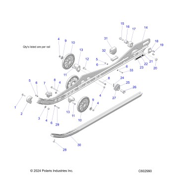 SUSPENSION, RAIL BEAM LH/RH - S26TDP8RS (C602990)