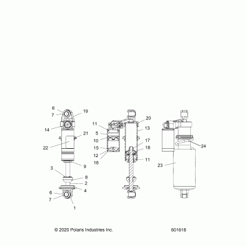 SUSPENSION, SHOCK, FRONT TRACK - S25TLC8RS (601618)