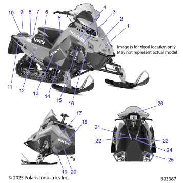 BODY, DECAL, FROST SILVER SIDE PANEL W/BLACK ACCENT - S26TDZ8MS (603088)
