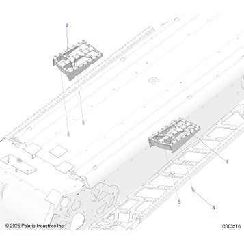 CHASSIS, REAR PASSENGER FOOTRESTS - S26AJE9FSL/AJN9FSL/FSM (C603216)