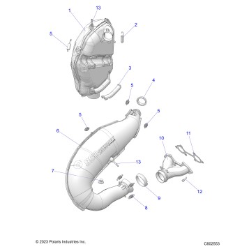 ENGINE, EXHAUST - S24TDP8RS (C602553)