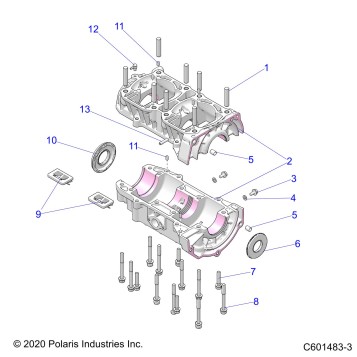 ENGINE, CRANKCASE - S22CED5TSL/TSU (C601483-3)