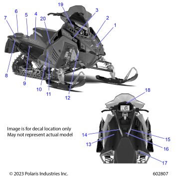 BODY, DECAL, MATTE MARMALADE ORANGE SIDE PANEL W/BLACK, ORANGE ACCENT - S25TDV6RS (602807)