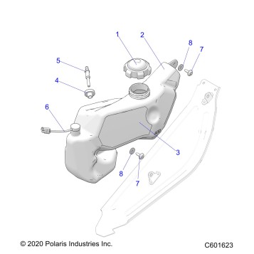 ENGINE, OIL BOTTLE ASM. - S23TKV8RS (C601623)